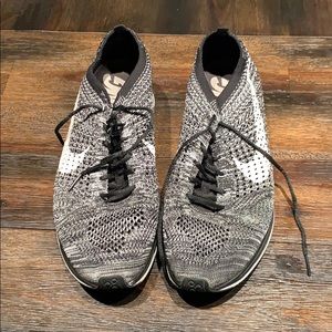 Flynit racer Oreo shoes.
